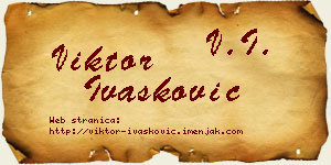 Viktor Ivašković vizit kartica